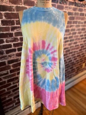 Boutique Tie Dye Tunic Dress Summer